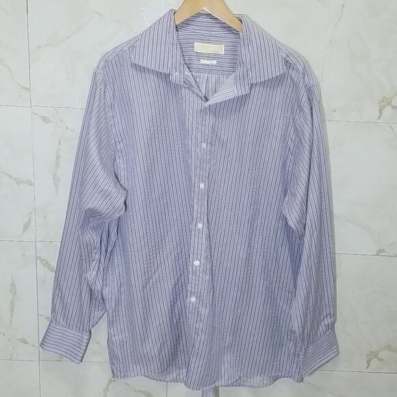 Michael Kors Non Iron Striped Button Down Shirt - Picture 1 of 5